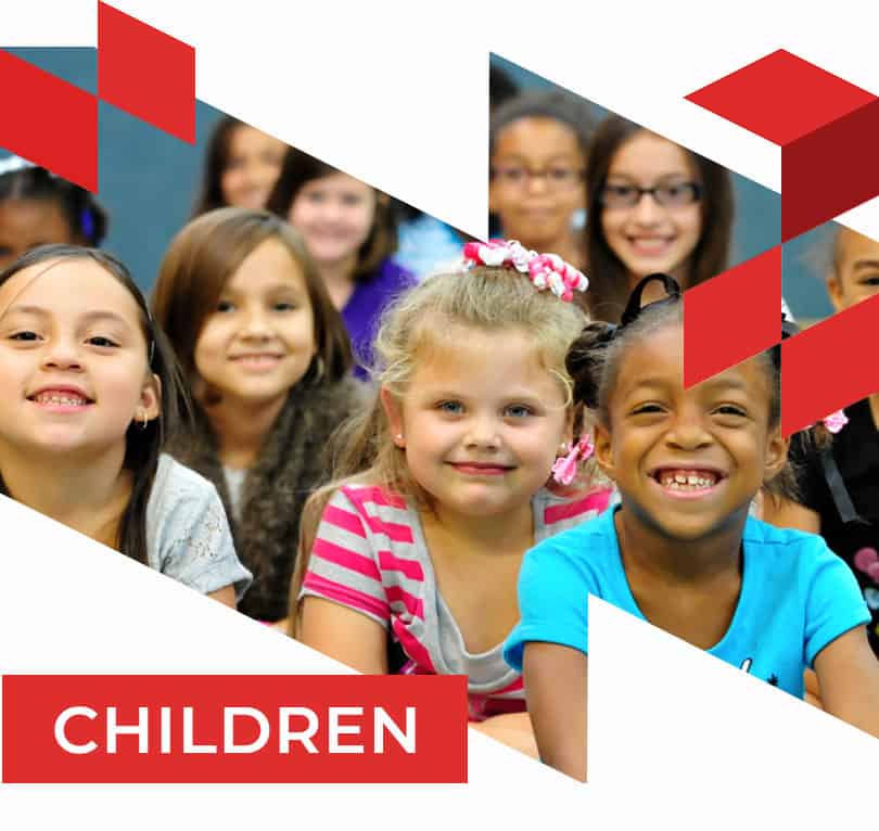 Group of happy children.